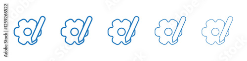Customization icon Symbol collection thin outline set