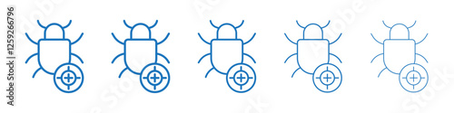 Debug icon Symbol collection thin outline set