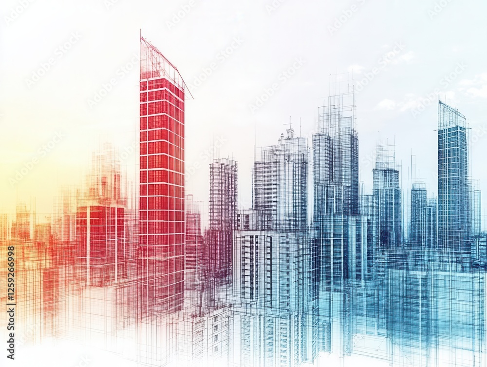 Cityscape Transformation, Financial Prosperity, Skyline Progress Cityscape Transformation, Financial Prosperity, Skyline Progress