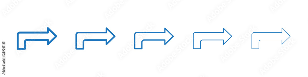 Directions icon Symbol collection thin outline set