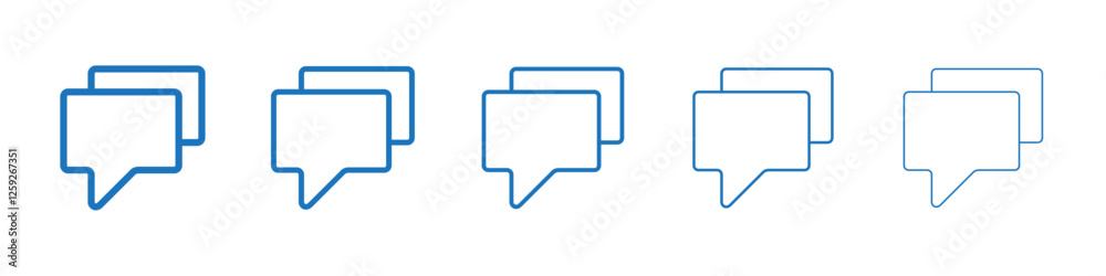 Discussion icon Symbol collection thin outline set Discussion icon Symbol collection thin outline set