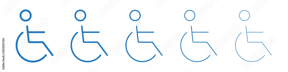 Disable icon Symbol collection thin outline set Disable icon Symbol collection thin outline set