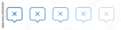 Disagreement icon Symbol collection thin outline set