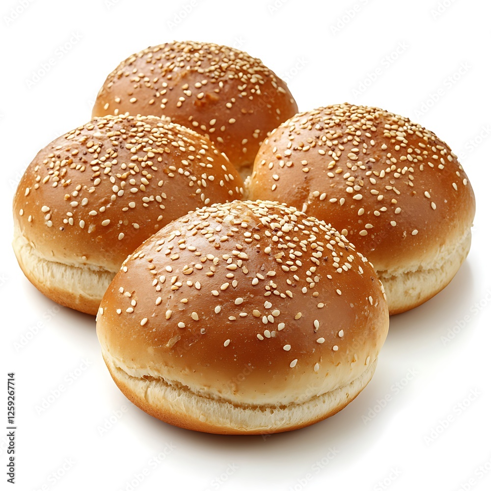 Burger buns isolated on white background Burger buns isolated on white background