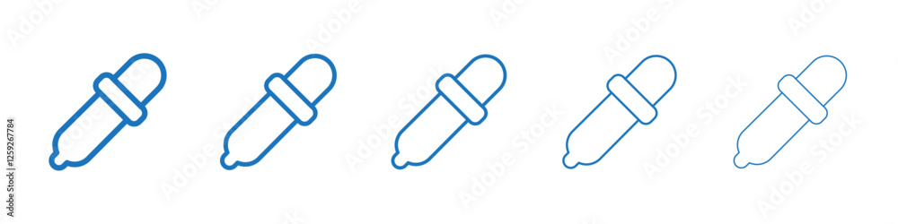 Dropper icon Symbol collection thin outline set Dropper icon Symbol collection thin outline set