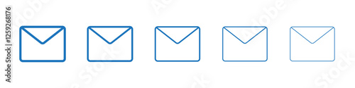 email icon Symbol collection thin outline set