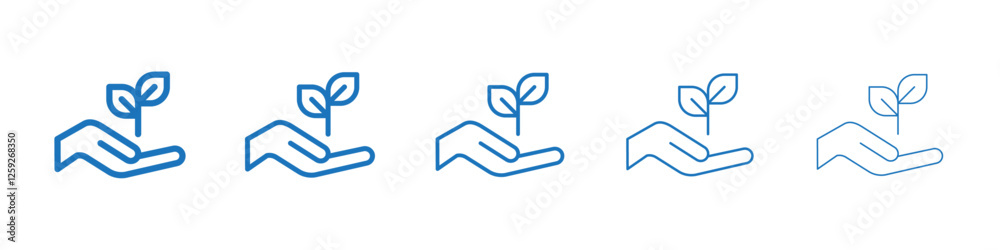 Fototapeta premium Environment icon Symbol collection thin outline set
