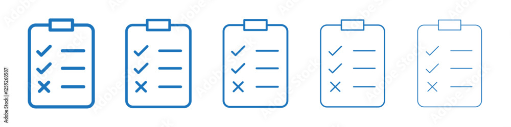 Exam icon Symbol collection thin outline set Exam icon Symbol collection thin outline set