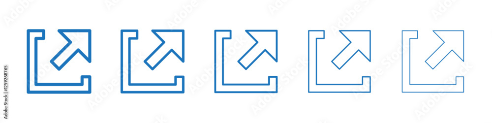 External link icon Symbol collection thin outline set External link icon Symbol collection thin outline set