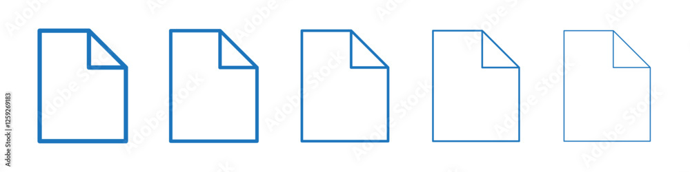 File icon Symbol collection thin outline set File icon Symbol collection thin outline set