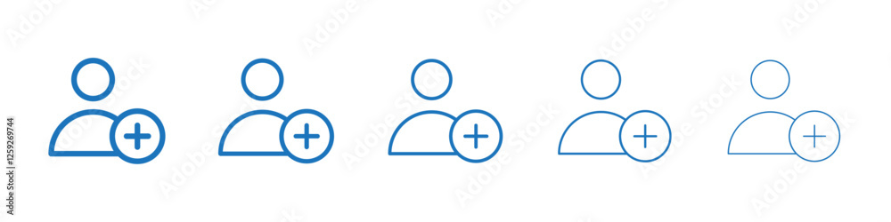Follower icon Symbol collection thin outline set