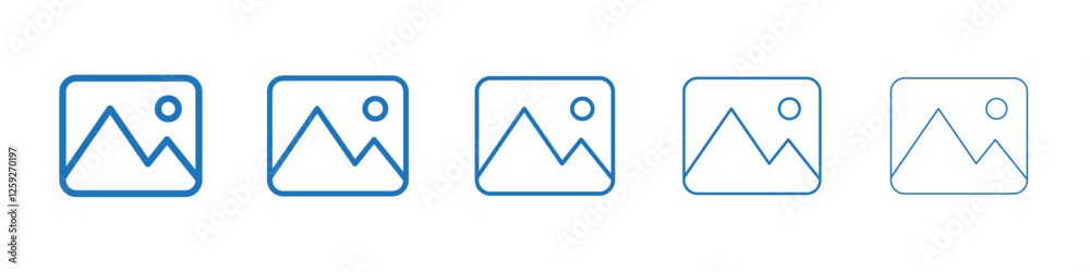Gallery icon Symbol collection thin outline set Gallery icon Symbol collection thin outline set