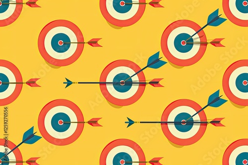 Arrows Hitting Targets Achieving Success Goals