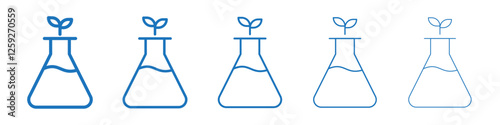 GMO icon Symbol collection thin outline set