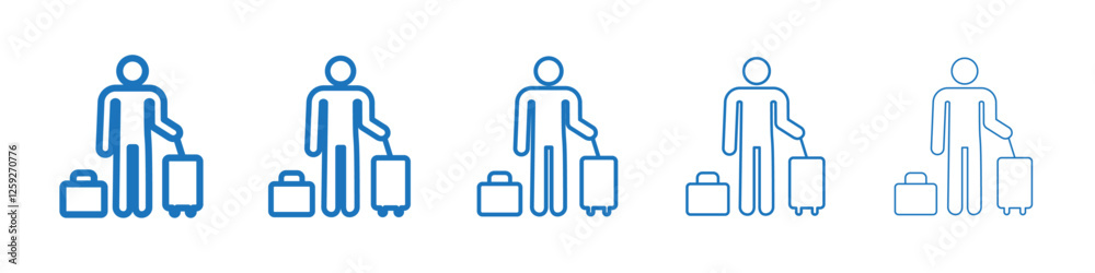 Guest icon Symbol collection thin outline set Guest icon Symbol collection thin outline set