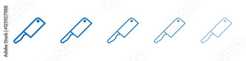 Hatchet icon Symbol collection thin outline set