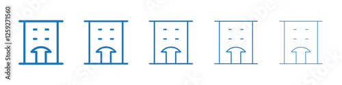 hotel icon Symbol collection thin outline set