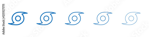 Hurricane icon Symbol collection thin outline set