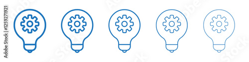 Innovation icon Symbol collection thin outline set