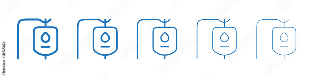 IV drip icon Symbol collection thin outline set IV drip icon Symbol collection thin outline set