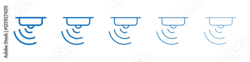 Motion sensor icon Symbol collection thin outline set