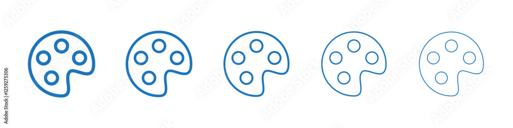 Palette icon Symbol collection thin outline set Palette icon Symbol collection thin outline set
