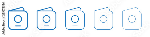 Passport icon Symbol collection thin outline set