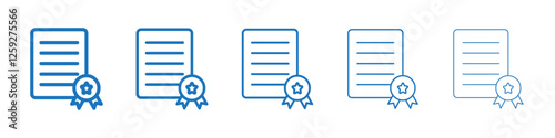 Patented icon Symbol collection thin outline set