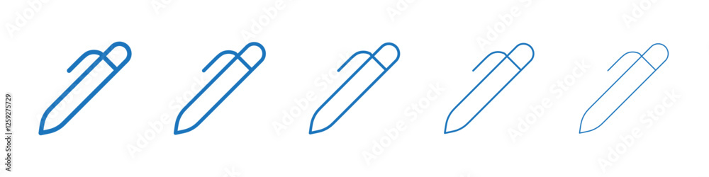 Pen icon Symbol collection thin outline set