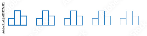 Podium icon Symbol collection thin outline set