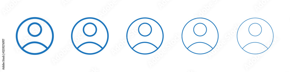 Profile icon Symbol collection thin outline set Profile icon Symbol collection thin outline set