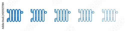 Radiator icon Symbol collection thin outline set