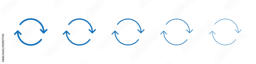 Repeat icon Symbol collection thin outline set Repeat icon Symbol collection thin outline set