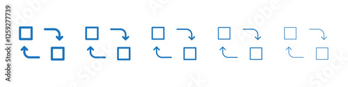 Replace icon Symbol collection thin outline set
