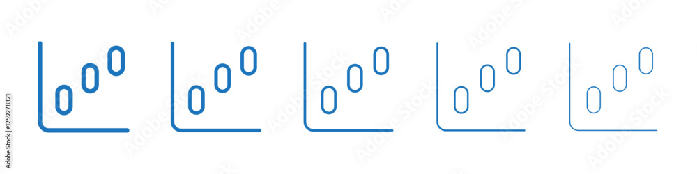 Sales growth icon Symbol collection thin outline set Sales growth icon Symbol collection thin outline set