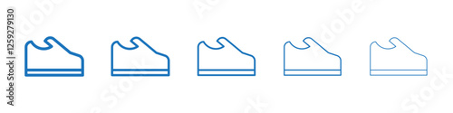 Shoes icon Symbol collection thin outline set