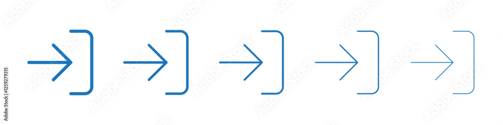 Sign up icon Symbol collection thin outline set Sign up icon Symbol collection thin outline set