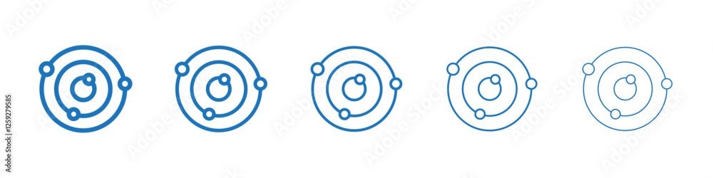 Space icon Symbol collection thin outline set Space icon Symbol collection thin outline set