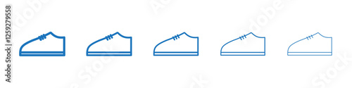 Sneaker icon Symbol collection thin outline set