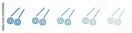 Sushi icon Symbol collection thin outline set
