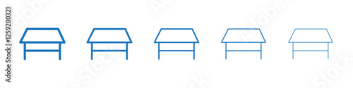 Table icon Symbol collection thin outline set