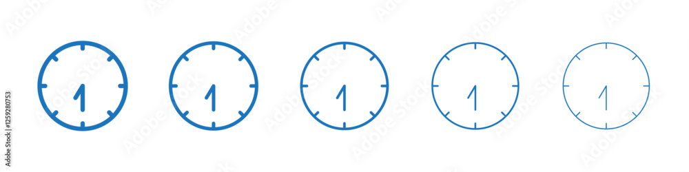 Time icon Symbol collection thin outline set Time icon Symbol collection thin outline set