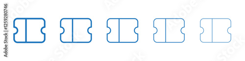 Ticket icon Symbol collection thin outline set