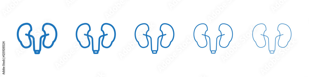 Urology icon Symbol collection thin outline set Urology icon Symbol collection thin outline set