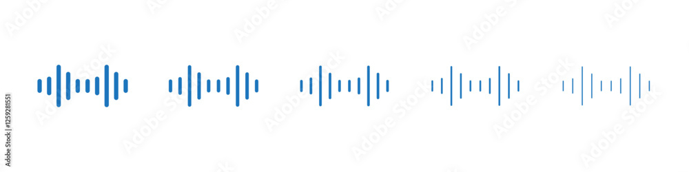 Voice icon Symbol collection thin outline set Voice icon Symbol collection thin outline set