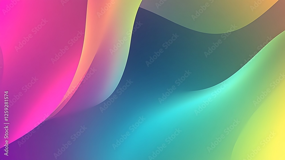 Colorful abstract waves, gradient background Colorful abstract waves, gradient background