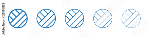 Volley ball icon Symbol collection thin outline set