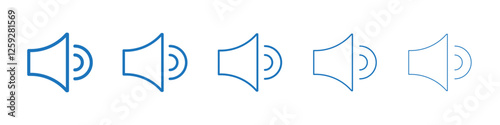 Volume icon Symbol collection thin outline set