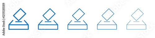 Voting icon Symbol collection thin outline set