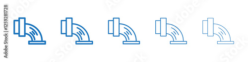 Waste water icon Symbol collection thin outline set